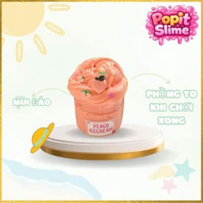 slime đào mềm mịn nhiều màu sắc