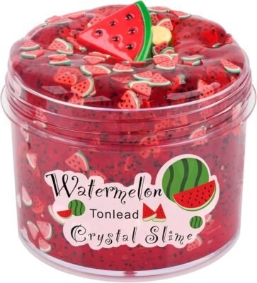 Slime dưa hấu handmade cao cấp mềm mịn, màu sắc nổi bật, mang lại cảm giác thư giãn và trải nghiệm giải trí sáng tạo